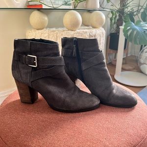 Cole Haan Hinckley Boooties - pebbled leather - Dusty dark gray blue